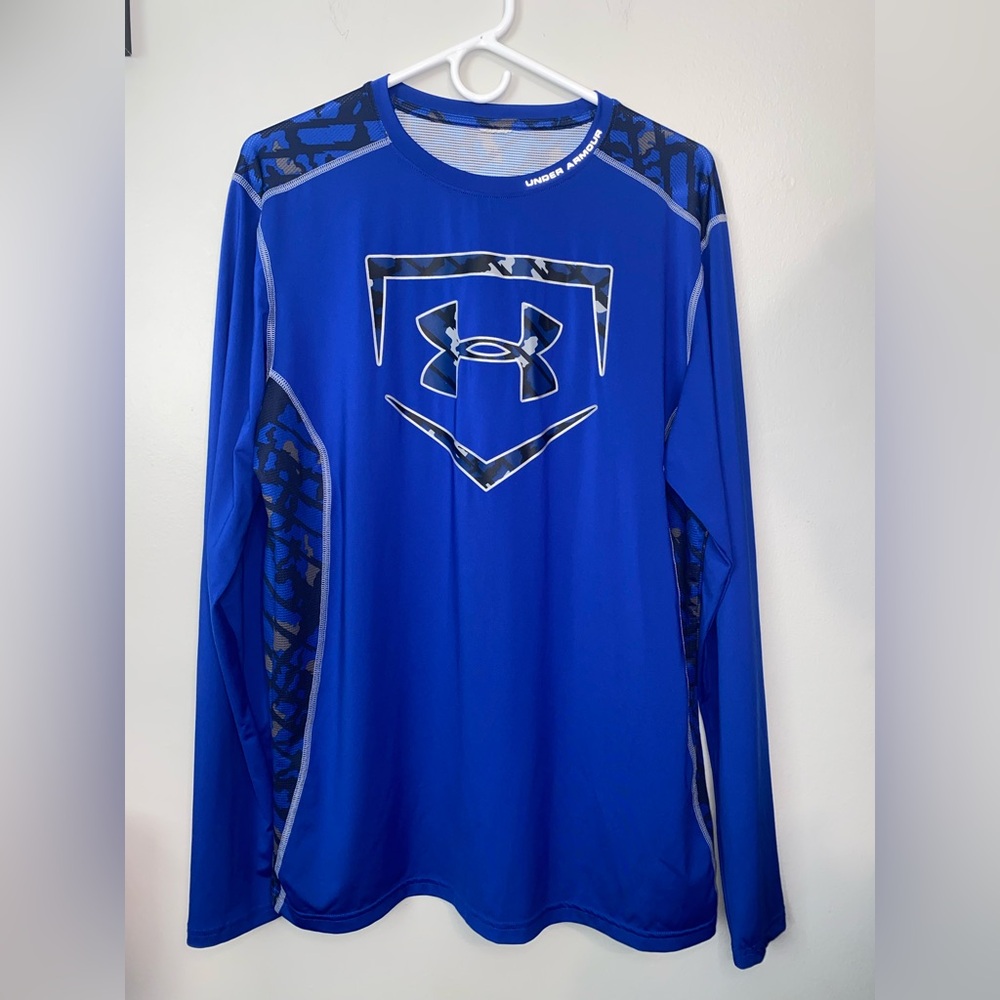 Under Armour Baseball Cobalt Blue Graphic Long Sleeve